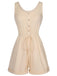 Beige 1950s Strap Belted Sleeveless Romper, vintage romper, retro jumpsuit - perfect for women who love vintage and retro fashion