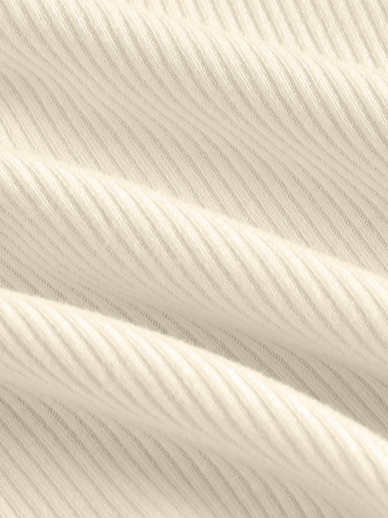 Beige 1960s Off-Shoulder Ribbed Solid Top - vintage fashion, retro style