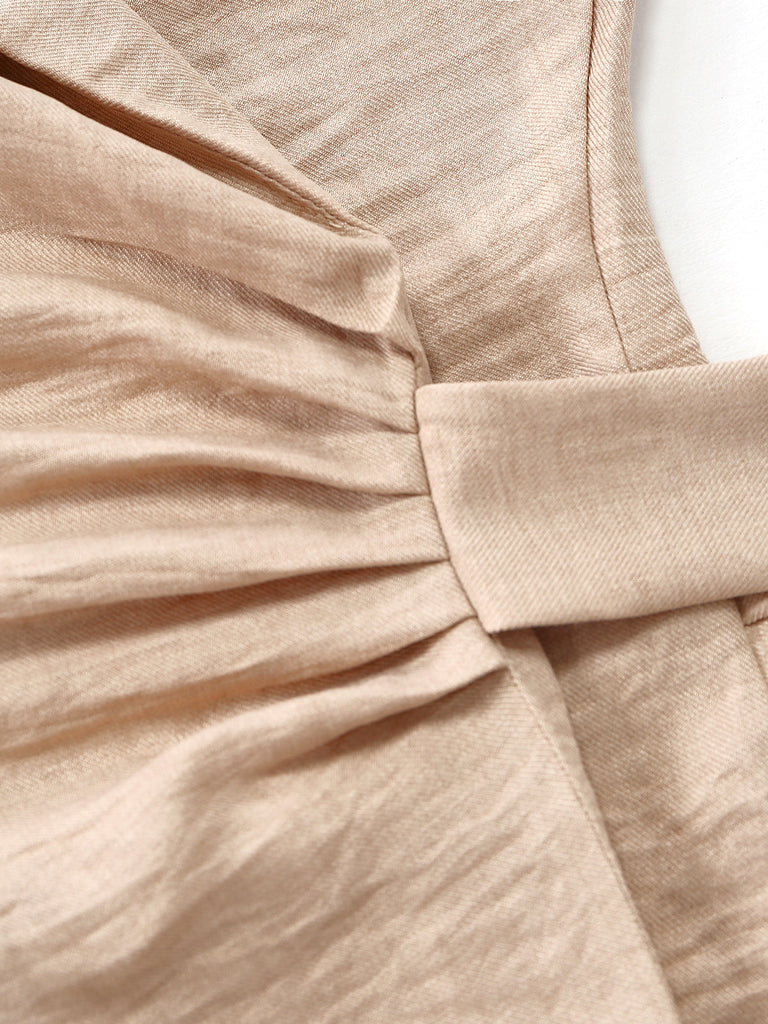 Beige 1960s Solid Suit Vest & Shorts Set | vintage outerwear, retro jacket, classic elegance - perfect for retro fashion enthusiasts