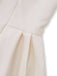 Beige 1970s Double Breasted Lapel Pleated Dress - vintage dress, retro fashion