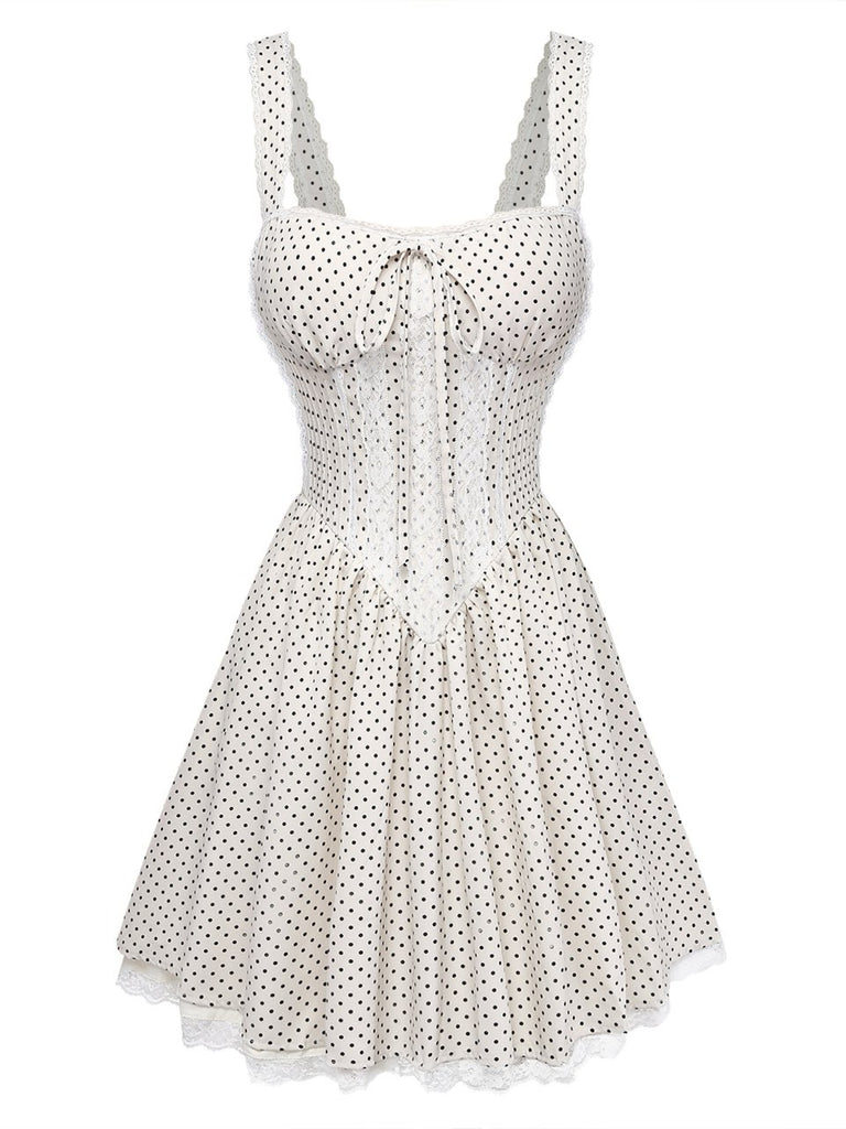 beige dress with black polka dots Spaghetti Strap Ballerina size-UK 10 Midi dress Lined Straight Dress The Population Women's Colors:Beryl Green