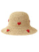 Beige Retro Heart Straw Sun Hat, vintage fashion, retro style - perfect for women who love vintage and retro fashion