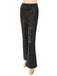 Black 1920s Solid Sequin Flared Pants - vintage fashion, retro style, classic black