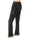 Black 1920s Solid Sequin Flared Pants - vintage fashion, retro style, classic black