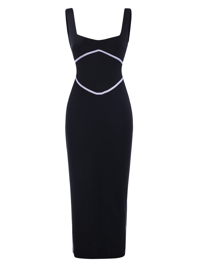1930s Binding Square Neck Bodycon | 1930s | vintage dress, retro fashion