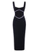 1930s Binding Square Neck Bodycon | 1930s | vintage dress, retro fashion