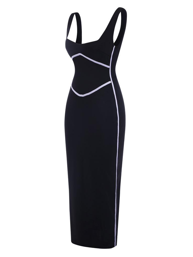 1930s Binding Square Neck Bodycon | 1930s | vintage dress, retro fashion