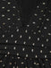 Black 1930s Gold Foil Bow V-Neck Lace Slit Dress - vintage dress, retro fashion, classic black