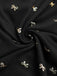 Black 1930s Gold Foil Bow V-Neck Lace Slit Dress - vintage dress, retro fashion, classic black