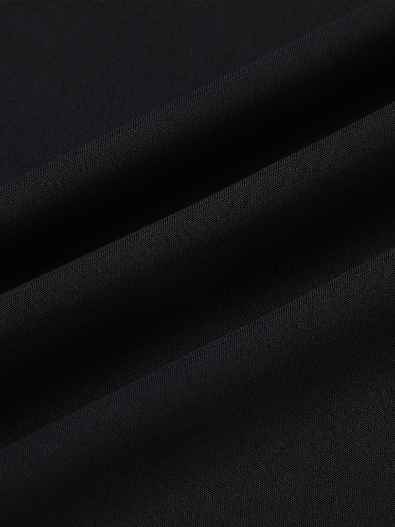 Black 1930s Halloween Bat Patchwork Jumpsuit: timeless style reimagined