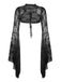 Black 1930s Halloween Lace Flare Sleeve Top, vintage top, retro blouse - perfect for women who love vintage and retro fashion