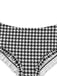 Black 1930s Houndstooth Lace-Up Bikini Set - vintage fashion, retro style, classic black