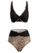 Black 1930s Colorblock Bikini Set 2