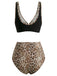 Black 1930s Colorblock Bikini Set 4