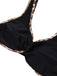 Black 1930s Colorblock Bikini Set 5