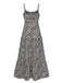 Black 1930s Mandala Print Strap Dress, vintage dress, retro fashion - perfect for women who love vintage and retro fashion