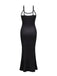 She slips into this Black 1930s Mermaid Skeleton Spaghetti Straps Dress and suddenly it's a 1930s daydream