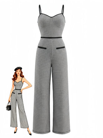 Black 1930s One Piece Jumpsuit 2