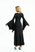 Black 1930s Solid Batwing Cuffs Fishtail Dress: where 1930s romance meets her modern spirit