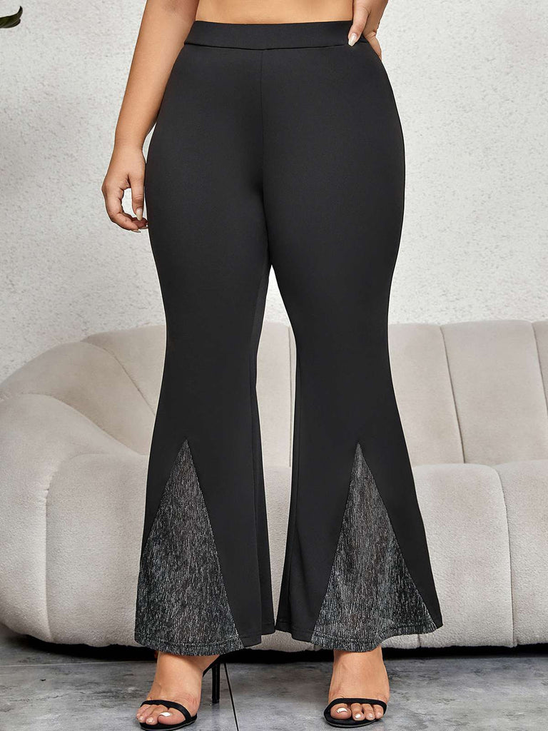 Black 1930s Solid Flare Pants: timeless style reimagined