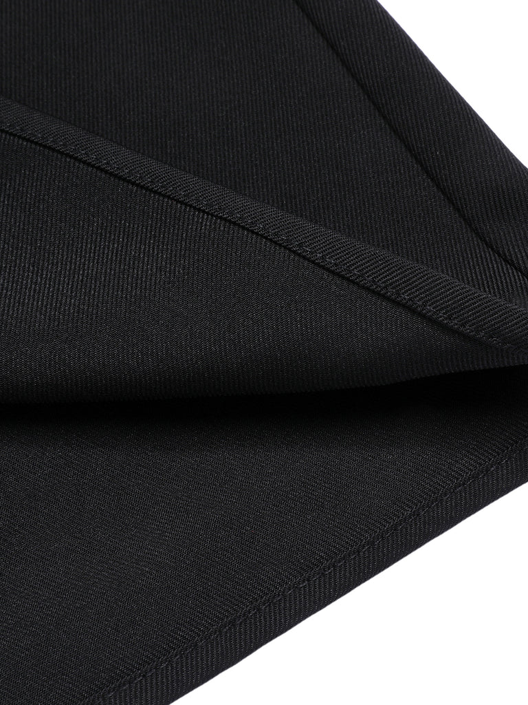 This Black 1930s Solid Mesh Bow Jumpsuit whispers 1930s secrets to those who notice