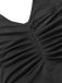 Black 1930s Solid V-Neck Halter Mermaid Dress, vintage dress, retro fashion - perfect for women who love vintage and retro fashion
