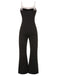 Black 1930s Spaghetti Straps Colorblock Jumpsuit, vintage romper, retro jumpsuit - perfect for women who love vintage and retro fashion