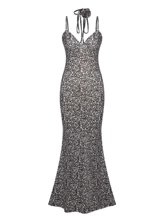 She slips into this Black 1930s Spaghetti Straps Mermaid Dress and suddenly it's a 1930s daydream