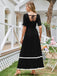 Black 1930s Square Neck Lace-Up Puff Sleeve Dress — a 1930s silhouette that turns sidewalks into runways