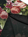 Black 1930s Square Neck Ruffled Floral Dress, vintage dress, retro fashion, floral print - perfect for women who love vintage and retro fashion