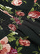 Black 1930s Square Neck Ruffled Floral Dress, vintage dress, retro fashion, floral print - perfect for women who love vintage and retro fashion