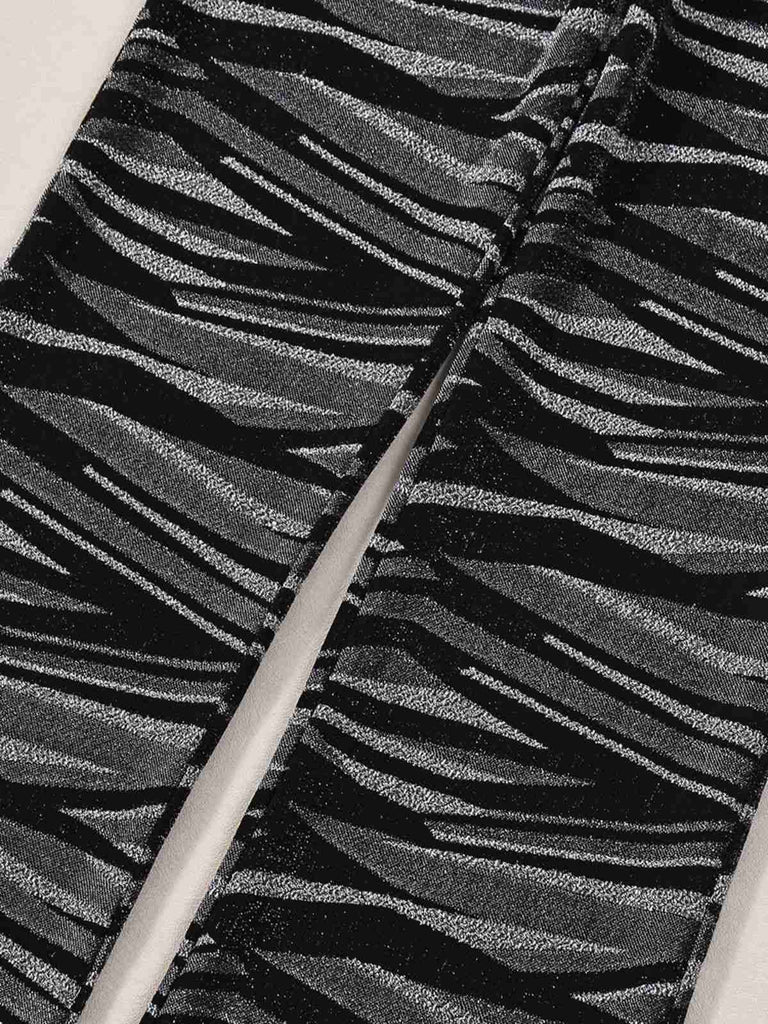 Black 1930s Zebra Print Halter Backless Jumpsuit - vintage jumpsuit, retro fashion, classic black