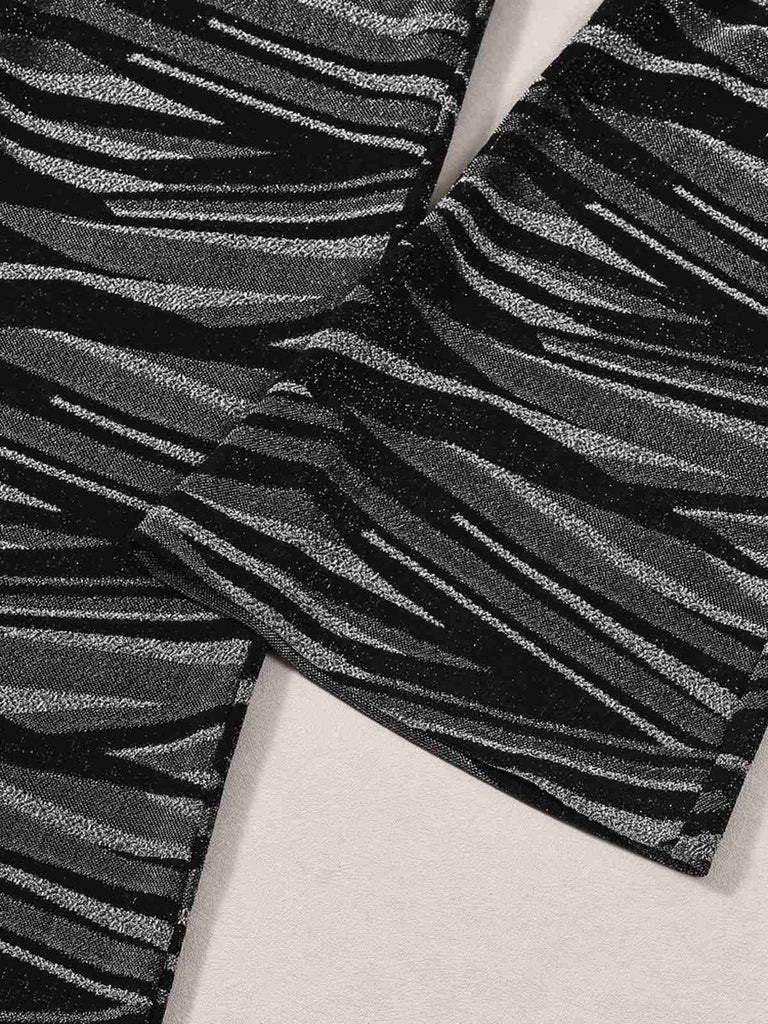 Black 1930s Zebra Print Halter Backless Jumpsuit - vintage jumpsuit, retro fashion, classic black
