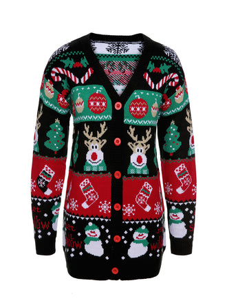 Black 1940s Christmas Knitted Sweater, vintage fashion, retro style - perfect for women who love vintage and retro fashion