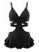 Black 1940s One Piece Swimsuit