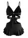 Black 1940s One Piece Swimsuit