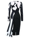 Black 1940s Extra Skirt Floral Stripe Dress, vintage dress, retro fashion, floral print - perfect for women who love vintage and retro fashion