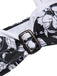 Black 1940s Hepburn Silhouette Floral Bikini Set - vintage fashion, retro style, classic black