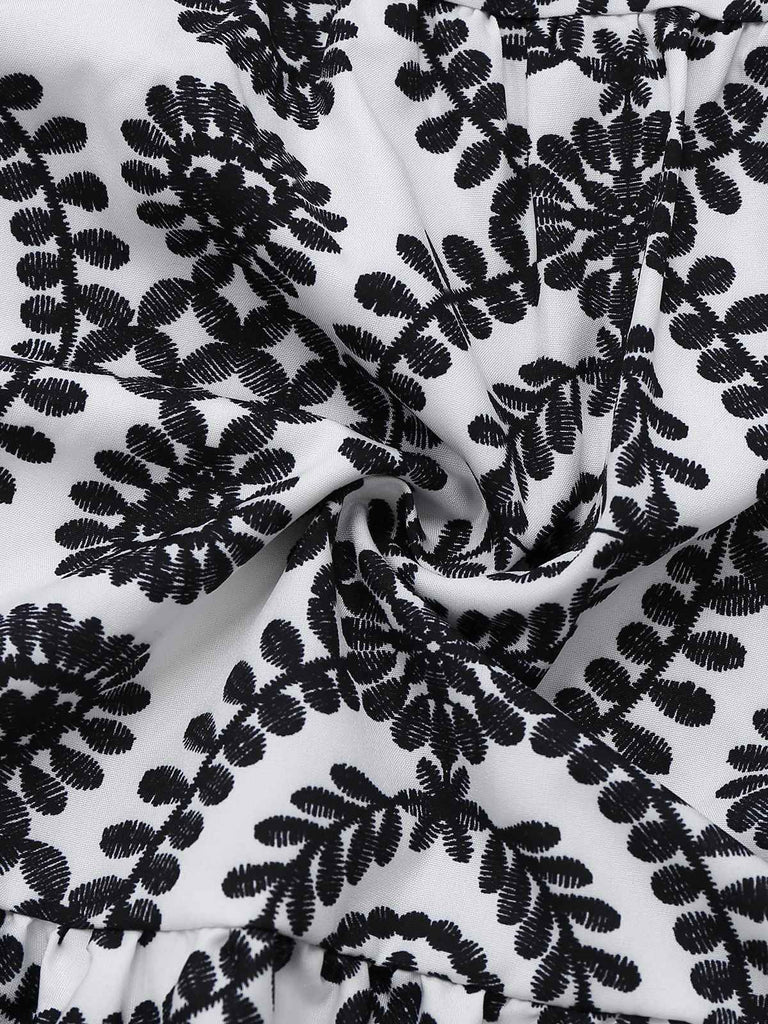 Black 1940s Lapel Tie-Waist Floral Sleeveless Dress - vintage dress, retro fashion, classic black