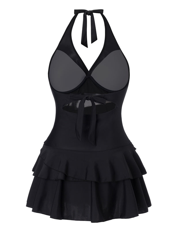 layered swim dress VENUS Venice Skirted Swim Dress | Midnight Elegance