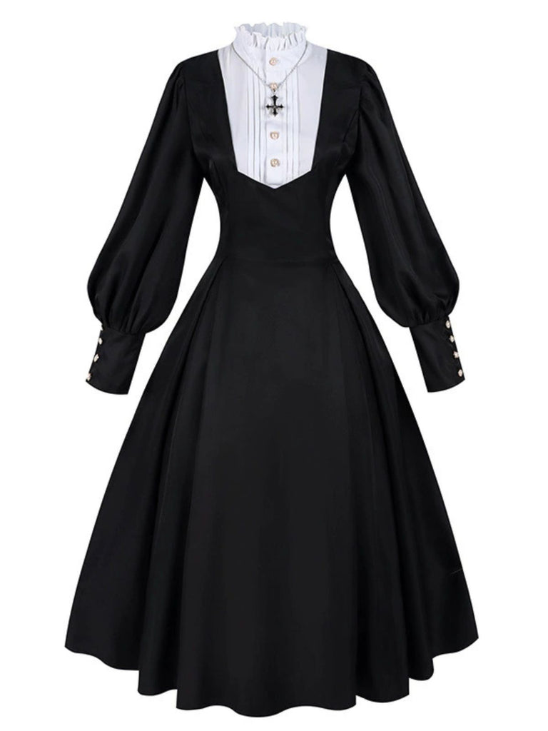 Nun-Style Cross Necklace Dress Halloween Nun Costume Nun-Style Cross Necklace Dress Halloween Nun Costume