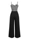 Black 1940s Plaid Patchwork Suspender Jumpsuit, vintage romper, retro jumpsuit - perfect for women who love vintage and retro fashion
