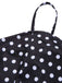 Black 1940s Polka Dots Back Strap Jumpsuit, vintage romper, retro jumpsuit - perfect for women who love vintage and retro fashion