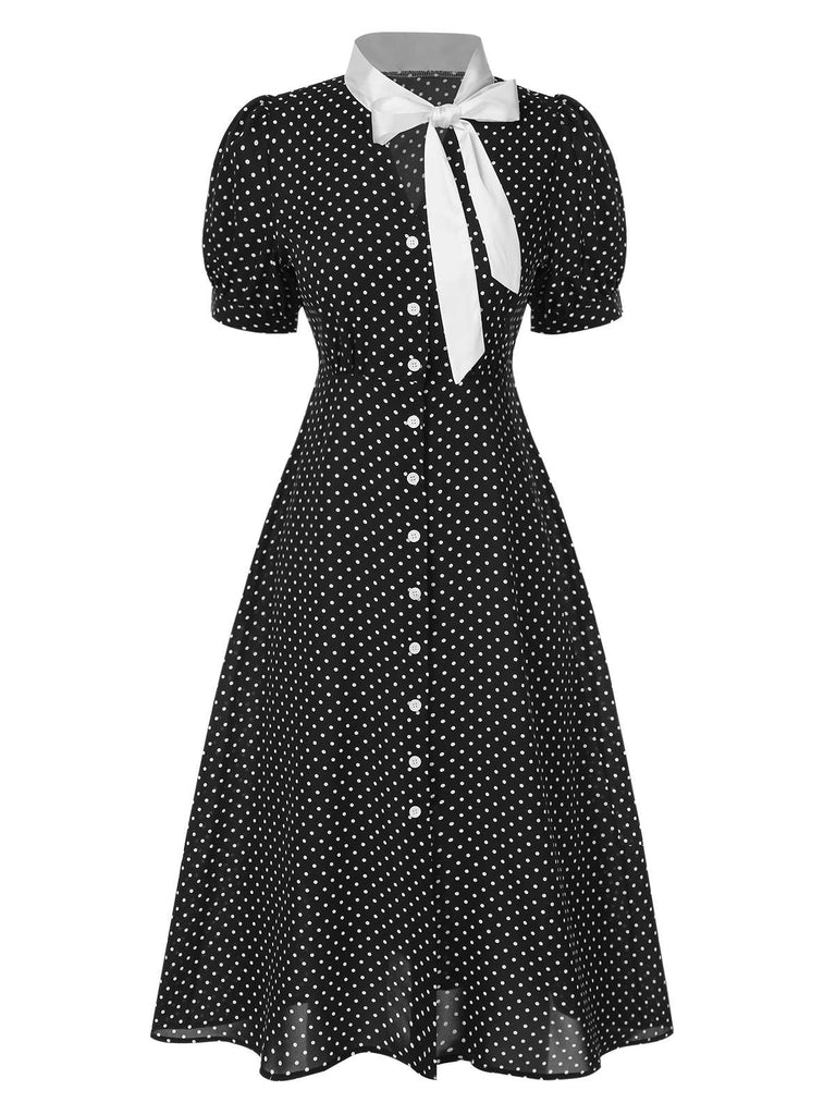 blue dress for baby girl Black 1950s Butterfly Patchwork Vintage Dress