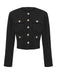Black 1940s Solid Faux-Wool Short Jacket - vintage fashion, retro style, classic black