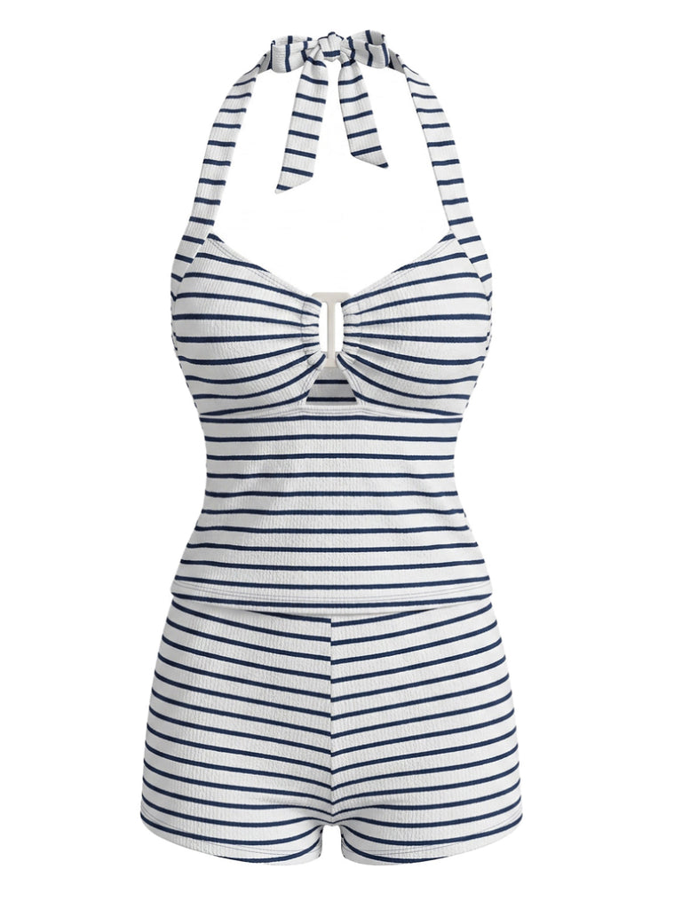 Black 1940s Bikini Set Swimsuit