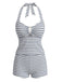 Black 1940s Bikini Set Swimsuit