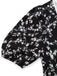 Black 1940s V-Neck Puff Ditsy Floral Dress - vintage dress, retro fashion, classic black