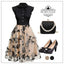 Black 1950s Butterfly Patchwork Vintage Dress: timeless style reimagined