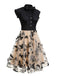 Black 1950s Butterfly Patchwork Vintage Dress — vintage elegance for the modern woman